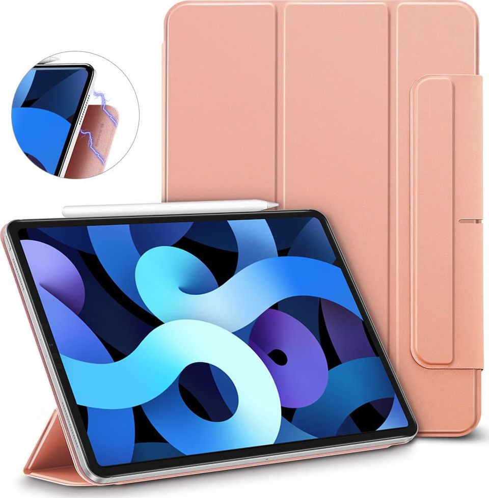 Etui na tablet ESR ESR REBOUND MAGNETIC IPAD AIR 4 2020 ROSE GOLD 4894240122655 (4894240122655) planšetdatora soma