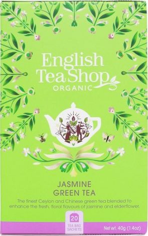 English Tea Sho Herbata zielona jasminowa (20x2) BIO 40 g 680275057888 (680275057888) piederumi kafijas automātiem