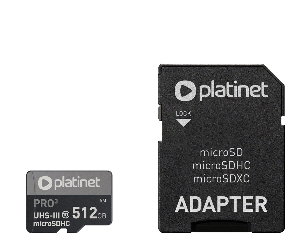 Platinet PRO3 512GB Micro SDXC Class 10 Atmiņas Karte atmiņas karte