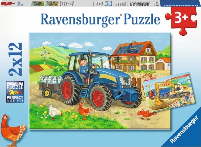 Ravensburger Puzzle 2x12el. Ciezka praca 076161 RAVENSBURGER RAP 076161 (4005556076161) puzle, puzzle