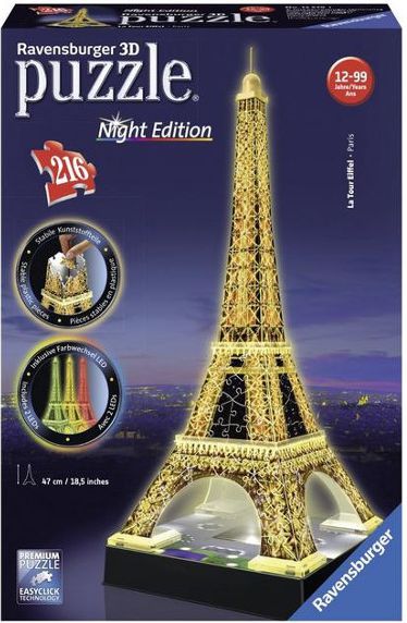 Ravensburger Eiffel Tower - Night Edition, 216pcs 3D puzle, puzzle