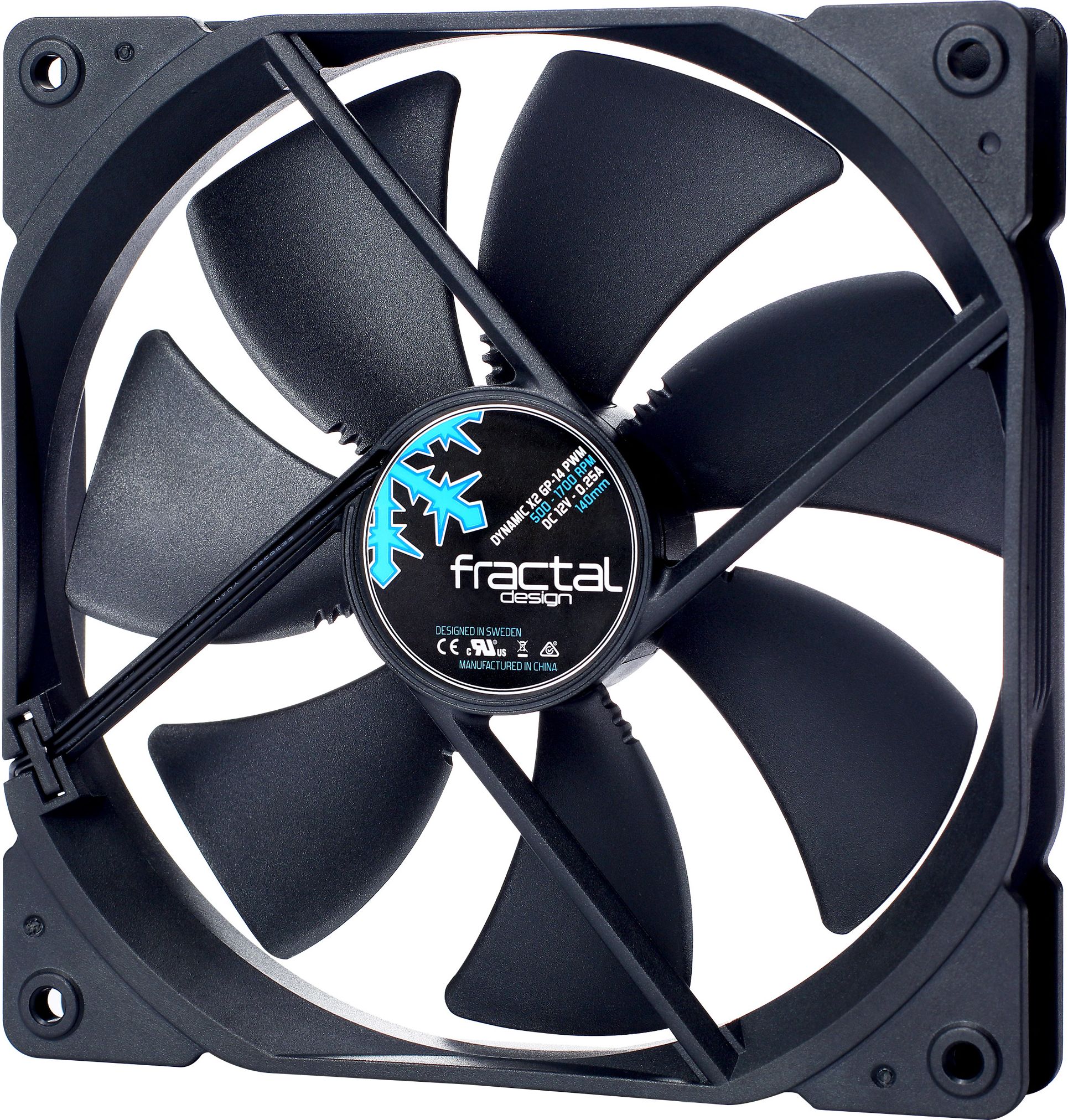 Fractal Design Dynamic X2 GP-14 PWM Black Case fan ventilators