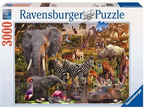 Ravensburger 3000 Afrykanskie zwierzeta - 170371 170371 (4005556170371) puzle, puzzle