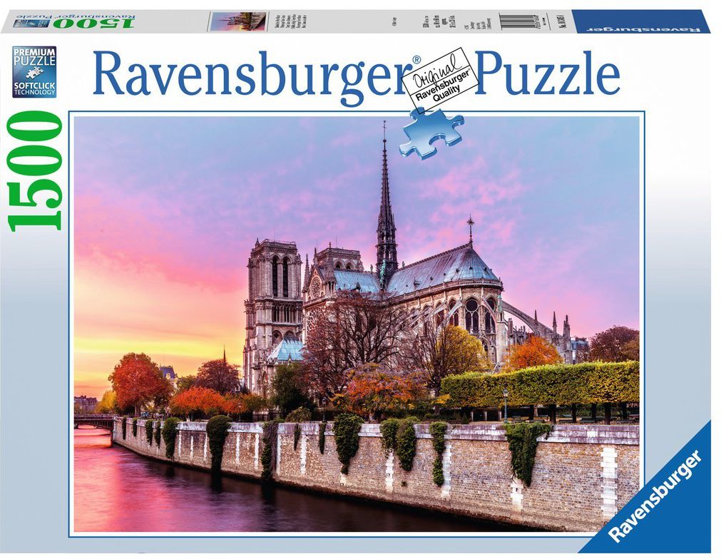 Ravensburger 1500el Malownicze Notre Dame (587338) GXP-587338 (4005556163458) puzle, puzzle