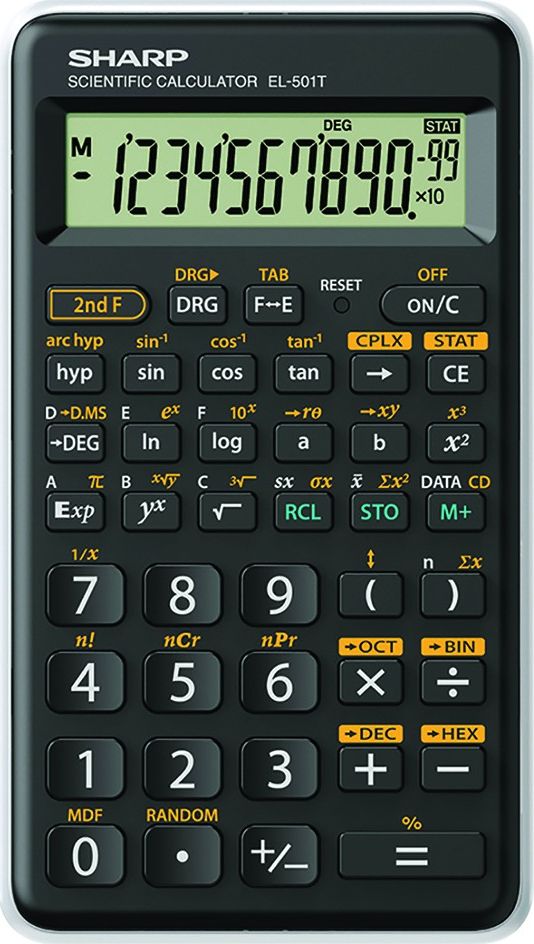 Sharp Calculator EL-501T Calculator (SH-EL501TBWH) kalkulators