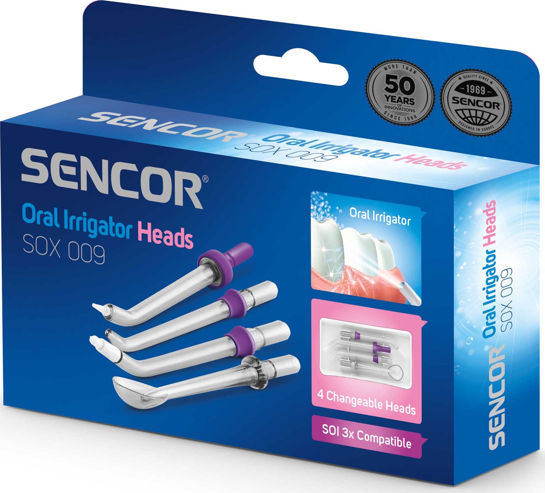 Koncowka Sencor SOX 009 do irygatora 4szt. 41009645 (8590669274093) mutes higiēnai