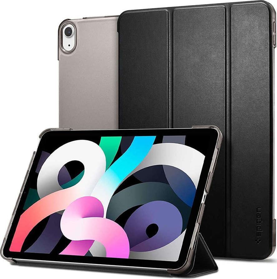 Etui na tablet Spigen Etui Spigen Smart Fold Apple iPad Air 4 2020 Black SPN1388BLK (8809710759282) planšetdatora soma