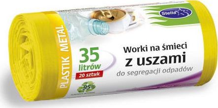 Staples Worki na smieci 35l zolty 20/rol CH0983 (5903936032204) atkritumu tvertne