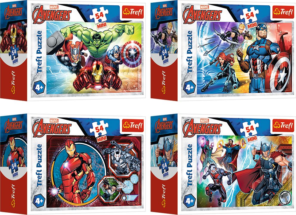 Trefl Puzzle 54el mini Heroes Marvel 54166 puzle, puzzle