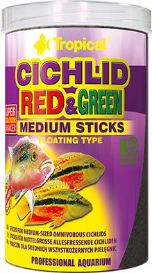 Tropical Cichlid Red&Green Medium Sticks - puszka 250 ml/90 g TR-63724 (5900469637241) zivju barība