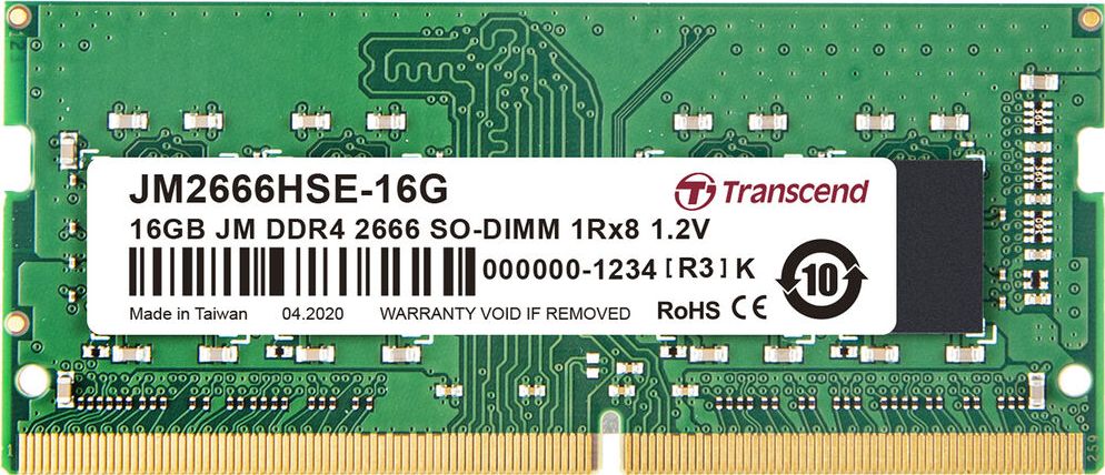 TRANSCEND 16GB JM DDR4 2666Mhz SO-DIMM operatīvā atmiņa