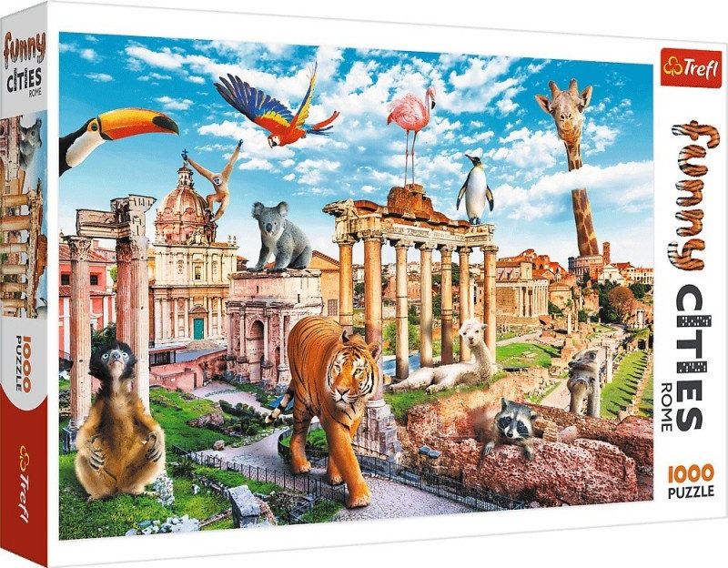 Trefl Puzzle 1000 pieces Funny Cities Wild Rome puzle, puzzle