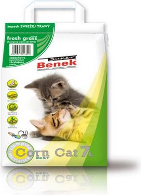 Zwirek dla kota Super Benek Corn Cat Swieza trawa 7 l 5905397016809 (5905397016809) piederumi kaķiem