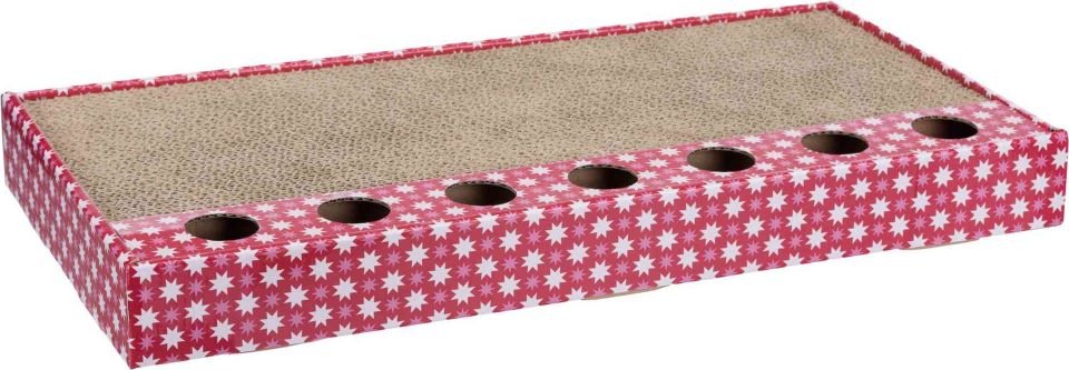 Trixie Drapak kartonowy z zabawkami 48  times  25 cm rozowy (TX-48005) TX-48005 (4011905480053) piederumi kaķiem
