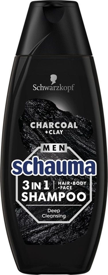 Schwarzkopf Schwarzkopf Schauma Men Szampon oczyszczajacy 3w1 Charcoal 400ml 684690 (9000101284690) Matu šampūns