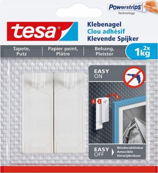 Tesa 1x2 Tesa Adhesive Nail 1.0 kg for Wallpaper & Plaster 77773