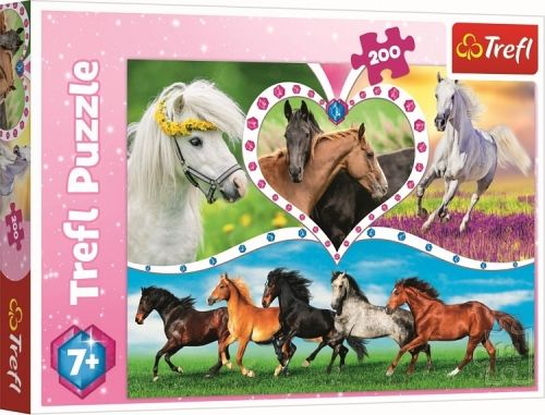 Trefl Puzzle 200 pieces Beautiful horses 13248 puzle, puzzle