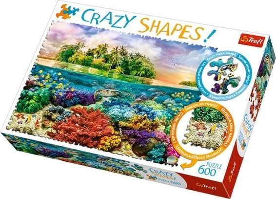 Trefl Puzzle 600 pieces Crazy Shapes - Tropical Island puzle, puzzle