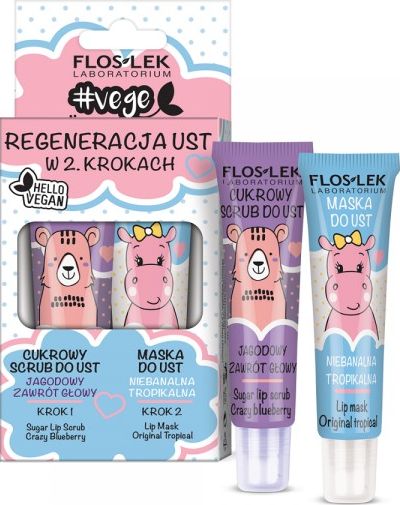 Floslek FLOS*LIP CARE VEGE Duo(Scrub jagoda+Maska trop) 140082 (5905043020082)