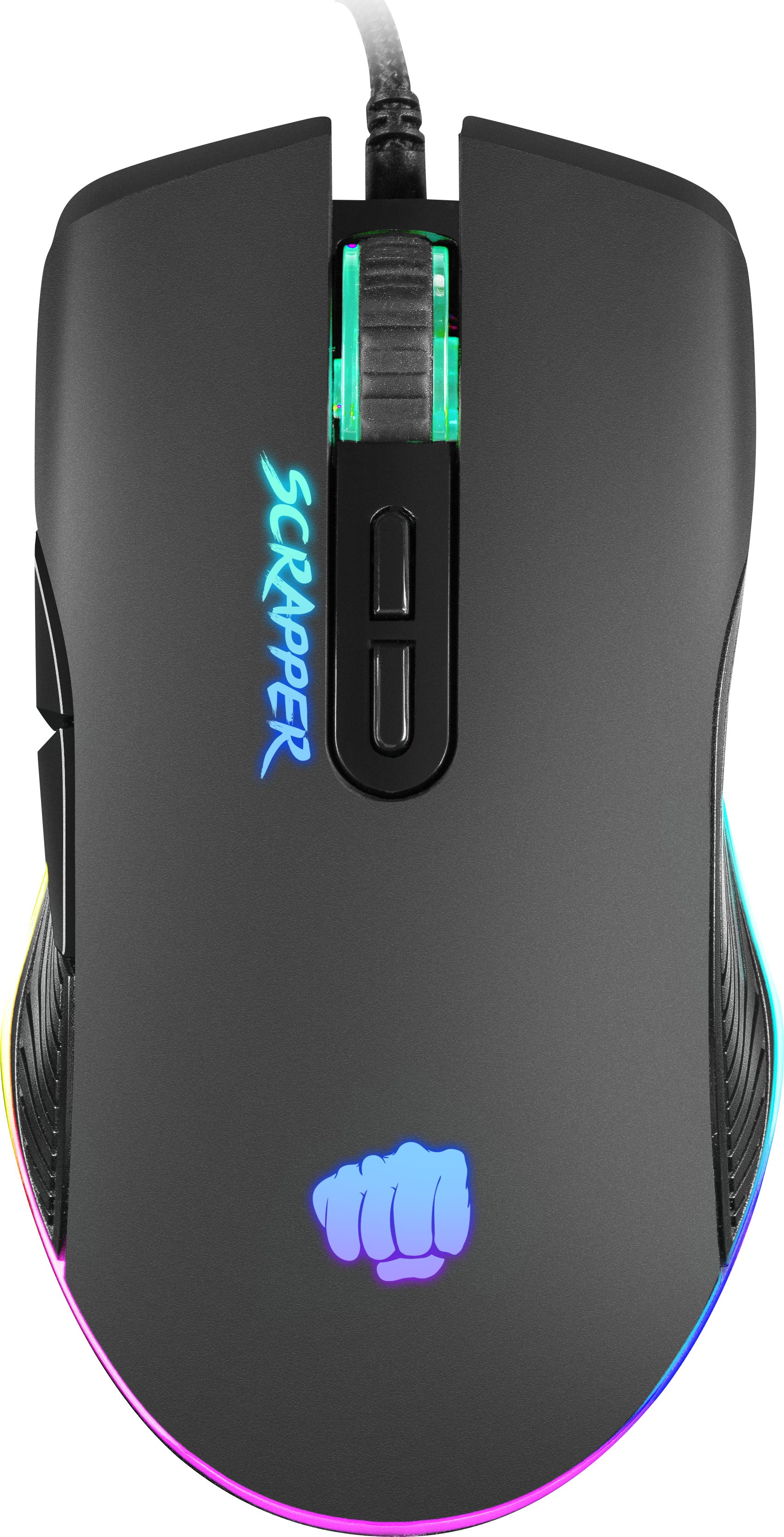 Gaming mouse Fury Scrapper 6400 DPI RGB Datora pele