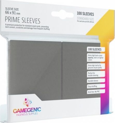 Gamegenic Gamegenic: Prime CCG Sleeves (66x91 mm) - Dark Gray, 100 sztuk 114627 (4251715402337) galda spēle