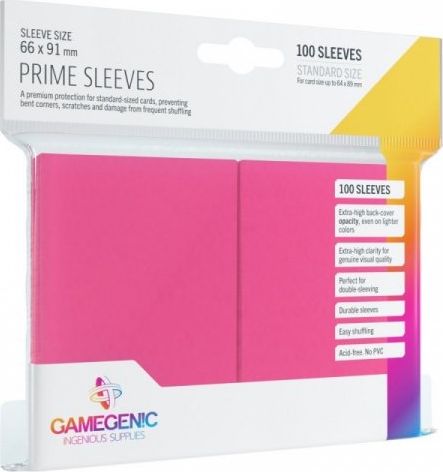 Gamegenic Gamegenic: Prime CCG Sleeves (66x91 mm) - Pink, 100 sztuk 114626 (4251715402313) galda spēle