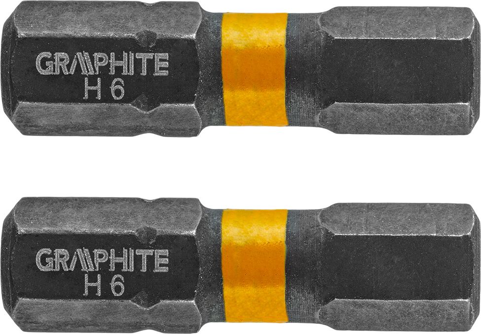 Graphite Koncowka wkretakowa (Bity udarowe HEX6 x 25 mm, 2 szt.) 56H509 (5902062504357)