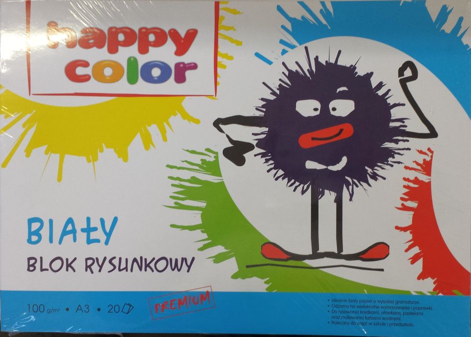 Happy Color Blok rysunkowy A3 20k bialy WIKR-957106 (5905130106613)