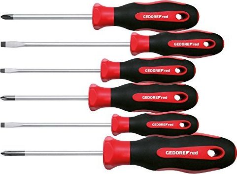 Gedore Red 2K screwdriver set, 6 pieces (red / black)
