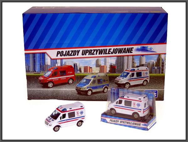 Hipo Mini Van Pogotowie 8cm w pud.p24 Rotaļu auto un modeļi