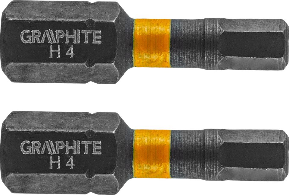 Graphite Koncowka wkretakowa (Bity udarowe HEX4 x 25 mm, 2 szt.) 56H507 (5902062504333)