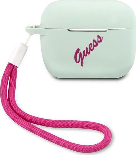 Guess Etui ochronne GUACAPLSVSBF Silicone Vintage do AirPods Pro niebiesko-rozowe GUE870BLUFCS (3700740495483)