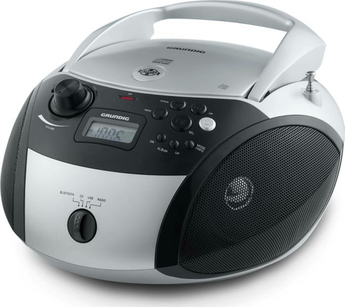 Grundig GRB 3000, CD Player (silver / black, FM radio, CD-R / RW, Bluetooth) radio, radiopulksteņi