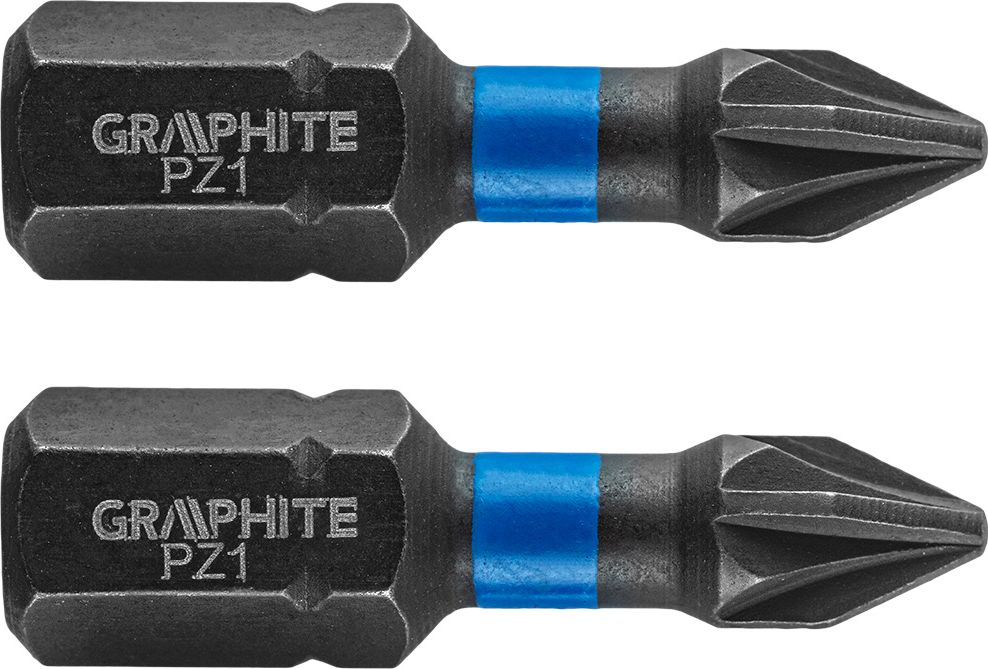 Graphite Koncowka wkretakowa (Bity udarowe PZ1 x 25 mm, 2 szt.) 56H503 (5902062504395)