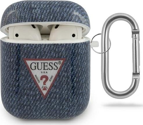 Guess Etui ochronne GUACA2TPUJULDB Jeans Collection do AirPods 1/2 granatowe