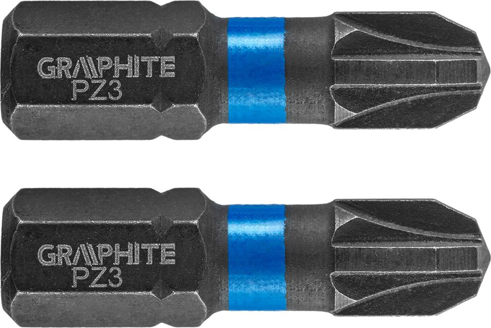 Graphite Koncowka wkretakowa (Bity udarowe PZ3 x 25 mm, 2 szt.) 56H505 (5902062504418)