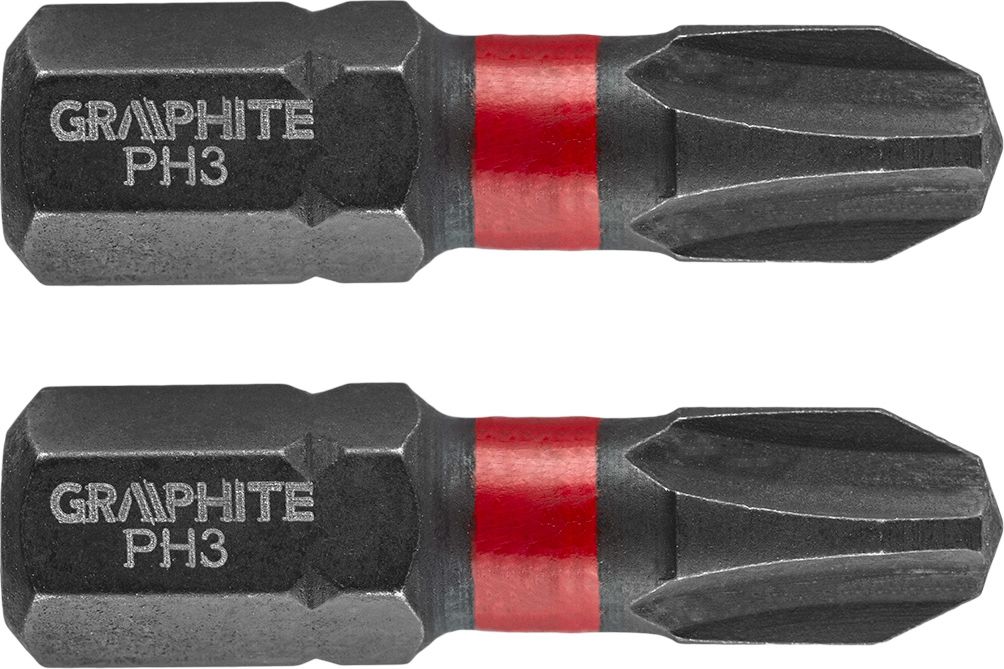 Graphite Koncowka wkretakowa (Bity udarowe PH3 x 25 mm, 2 szt.) 56H502 (5902062504388)