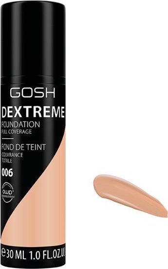 Gosh Dextreme Foundation Full Coverage 006 Honey 30ml 5711914151485 (5711914151485) tonālais krēms