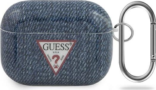 Guess Etui ochronne GUACAPTPUJULDB Jeans Collection do AirPods Pro granatowe