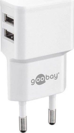 Goobay Dual USB charger  44952  2.4 A,  2 USB 2.0 female (Type A), White, 12 W
