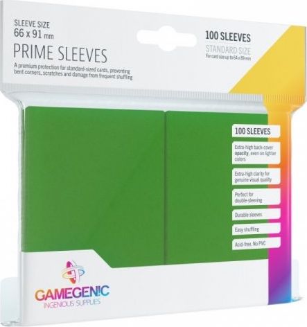 Gamegenic Gamegenic: Prime CCG Sleeves (66x91 mm) - Green, 100 sztuk 114621 (4251715402214) galda spēle