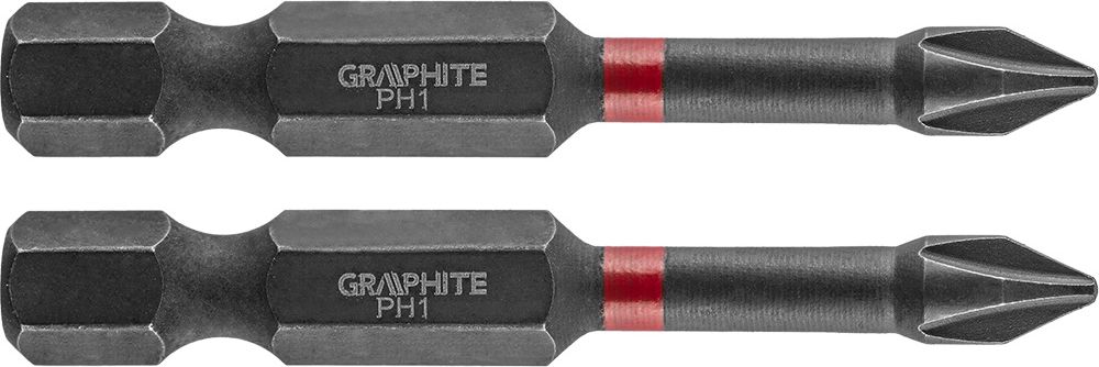 Graphite Koncowka wkretakowa (Bity udarowe PH1 x 50 mm, 2 szt.) 56H518 (5902062504524)