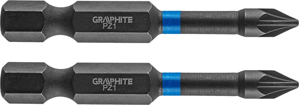 Graphite Koncowka wkretakowa (Bity udarowe PZ1 x 50 mm, 2 szt.) 56H521 (5902062504555)