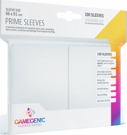 Gamegenic Gamegenic: Prime CCG Sleeves (66x91 mm) - White, 100 sztuk 114619 (4251715402177) galda spēle