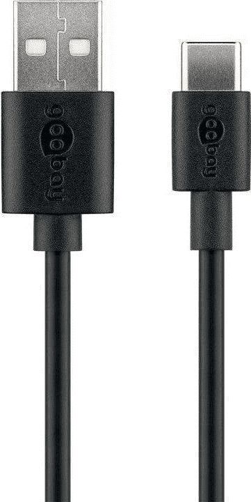 Goobay USB-C charging and synchronization cable 45735 1 m, Black 4040849457357 USB kabelis