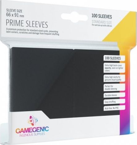 Gamegenic Gamegenic: Prime CCG Sleeves (66x91 mm) - Black, 100 sztuk 114620 (4251715402191) galda spēle