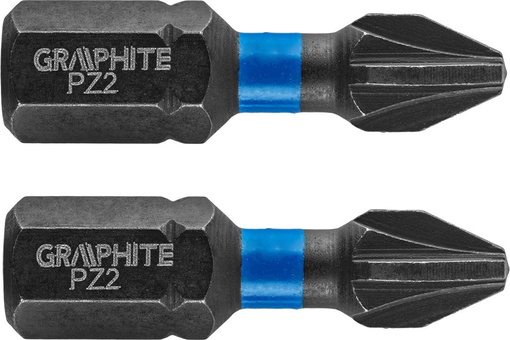 Graphite Koncowka wkretakowa (Bity udarowe PZ2 x 25 mm, 2 szt.) 56H504 (5902062504401)