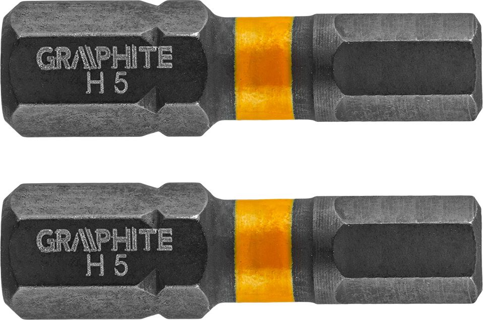 Graphite Koncowka wkretakowa (Bity udarowe HEX5 x 25 mm, 2 szt.) 56H508 (5902062504340)