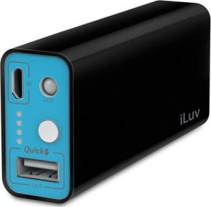 Powerbank iLuv MyPower 5200mAh Czarno-niebieski MYPOWER52BK (639247746183) Powerbank, mobilā uzlādes iekārta