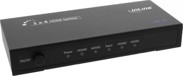 InLine Splitter 1x HDMI - 4x HDMI (65010) dock stacijas HDD adapteri